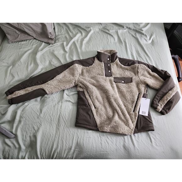 NWT Girlfriend Collective Laurel Recycled Fleece Retro Anorak size S - Picture 3 of 11